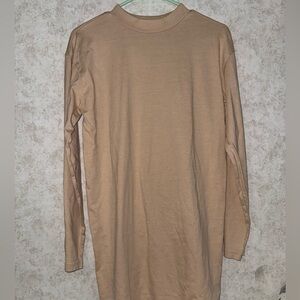 Tan Long Sleeve Dress